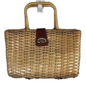 Vintage Lady Ellen Wicker Handbag